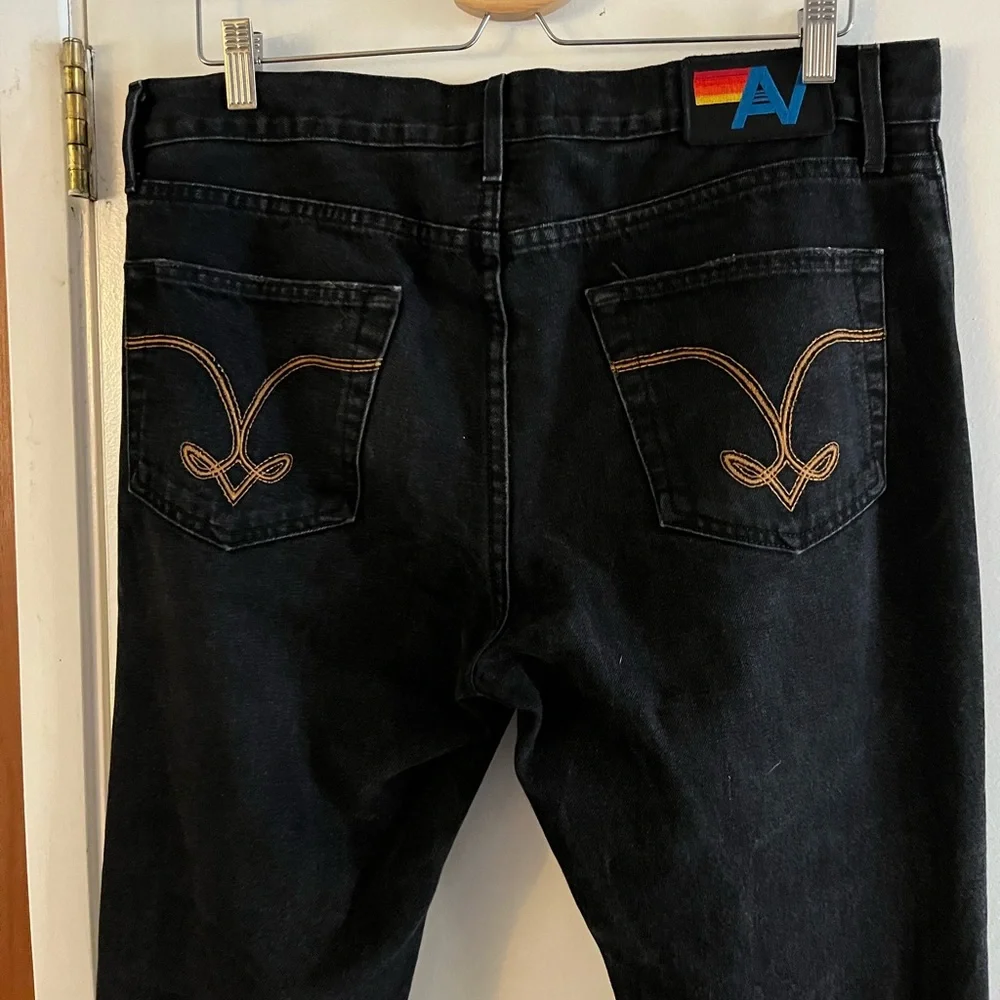 Aviator Nation Classic Straight Leg Denim Jean Vintage Black - Picture 3 of 6